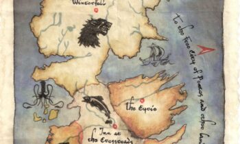 Карта Вестероса из сундучка Вариса (промо в поддержку 1-го сезона) — скорее всего, что-то вроде раннего концепта предыдущей карты