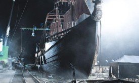 Макет корабля для съемок Битвы на Черноводной