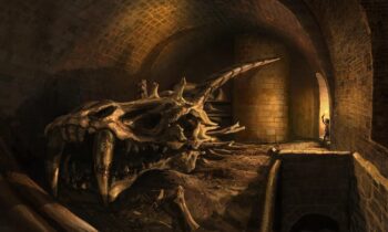 Драконий череп в подвалах Красной крепости (с рожками!!)