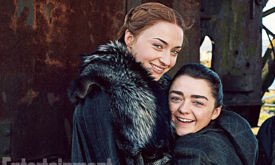 Game of Thrones - Season 7 L-R: Sophie Turner and Maisie Williams Photograph by Marc Hom on November 22, 2016 in Belfast.