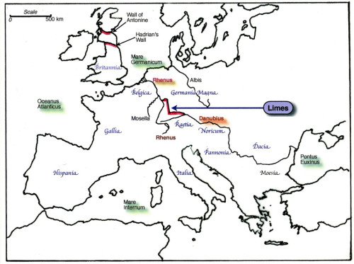Общая карта римских стен