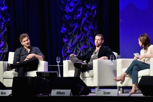 AUSTIN, TX - MARCH 12: (L-R) Writers David Benioff, D.B. Weiss, and actor Maisie Williams (Photo by Amy E. Price/Getty Images for SXSW)