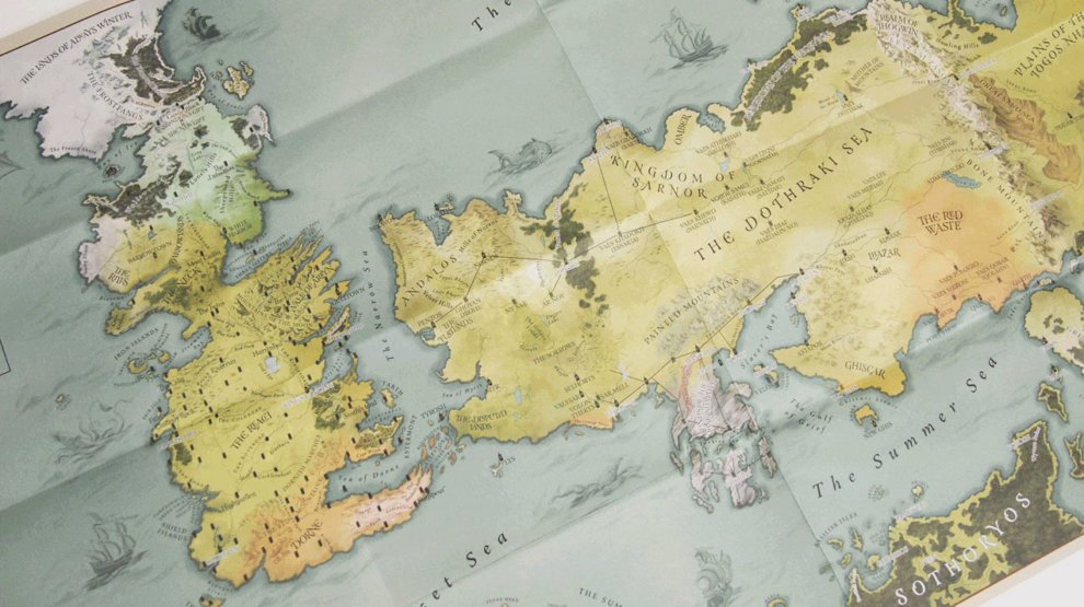 Карта мира для коллекционного издания Игры престолов