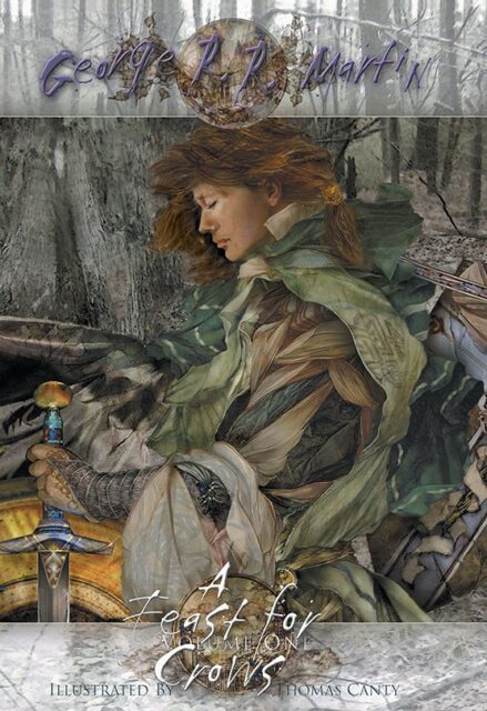 Оригинальная обложка «Пира стервятников» с иллюстрациями Тома Кэнти