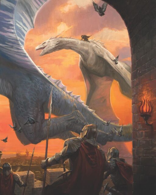 Побег на драконах (Пламенная Мечта на первом плане и Ртуть позади)