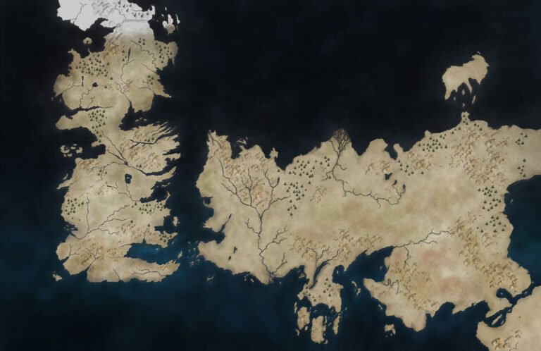 Карта Вестероса и Эссоса из 2-й версии гида по Игре престолов